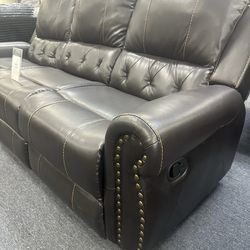 NEW DARK CHOCOLATE SOFA AND LOVESEAT WITH FREE DELIVERY- IN BOXES