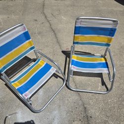 Pair Of Aluminum Beach Chairs