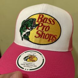 Original Embroidered Bass pro trucker hat (pink) 