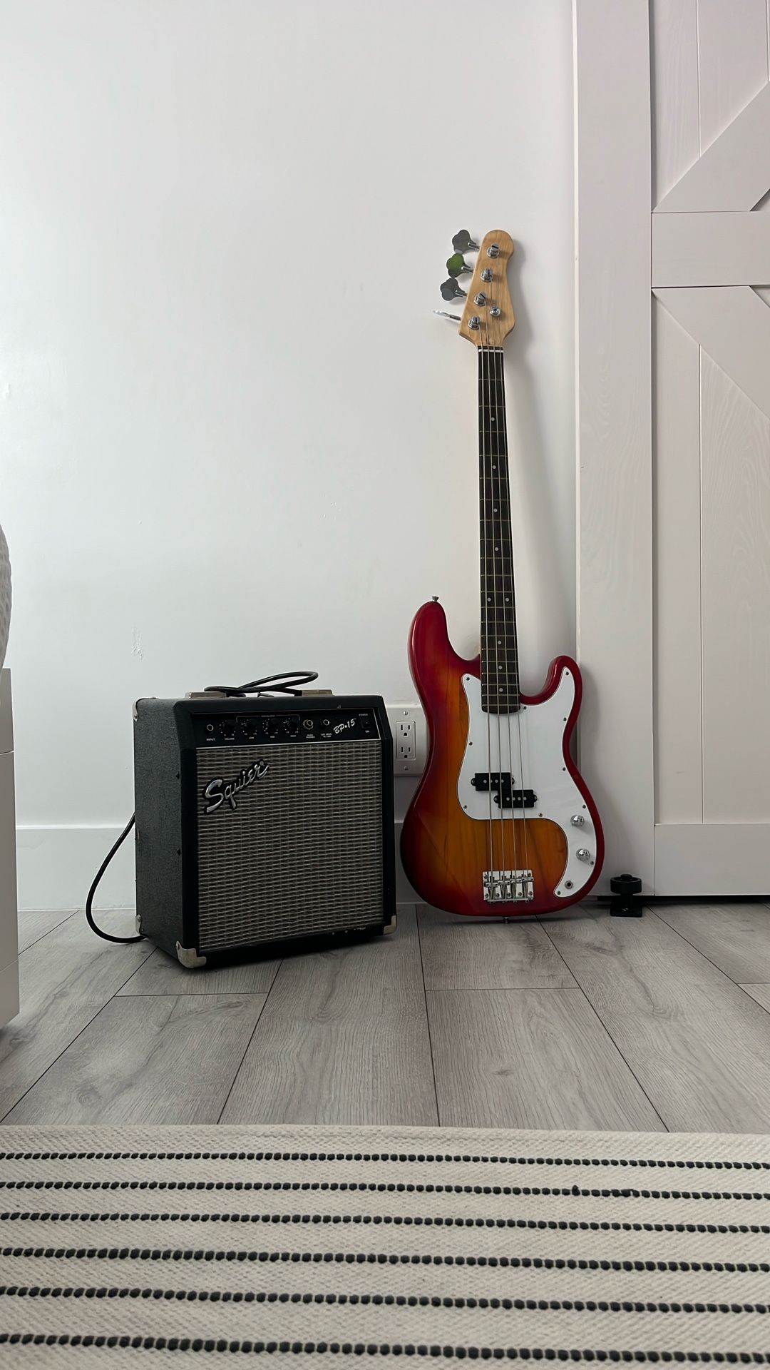 Bass Guitar and Amplifier