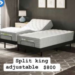 Split king adjustable bed (out of box)