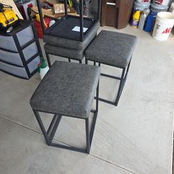 A Set of 4 Stool chairs