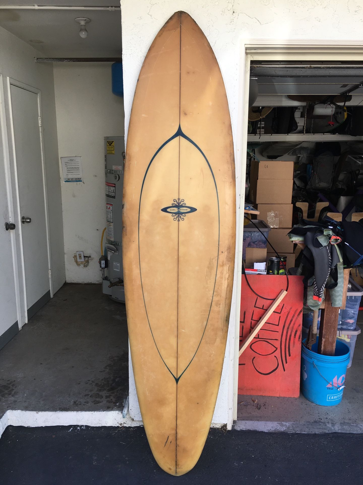 7’6” Carl Ekstrom hull surfboard