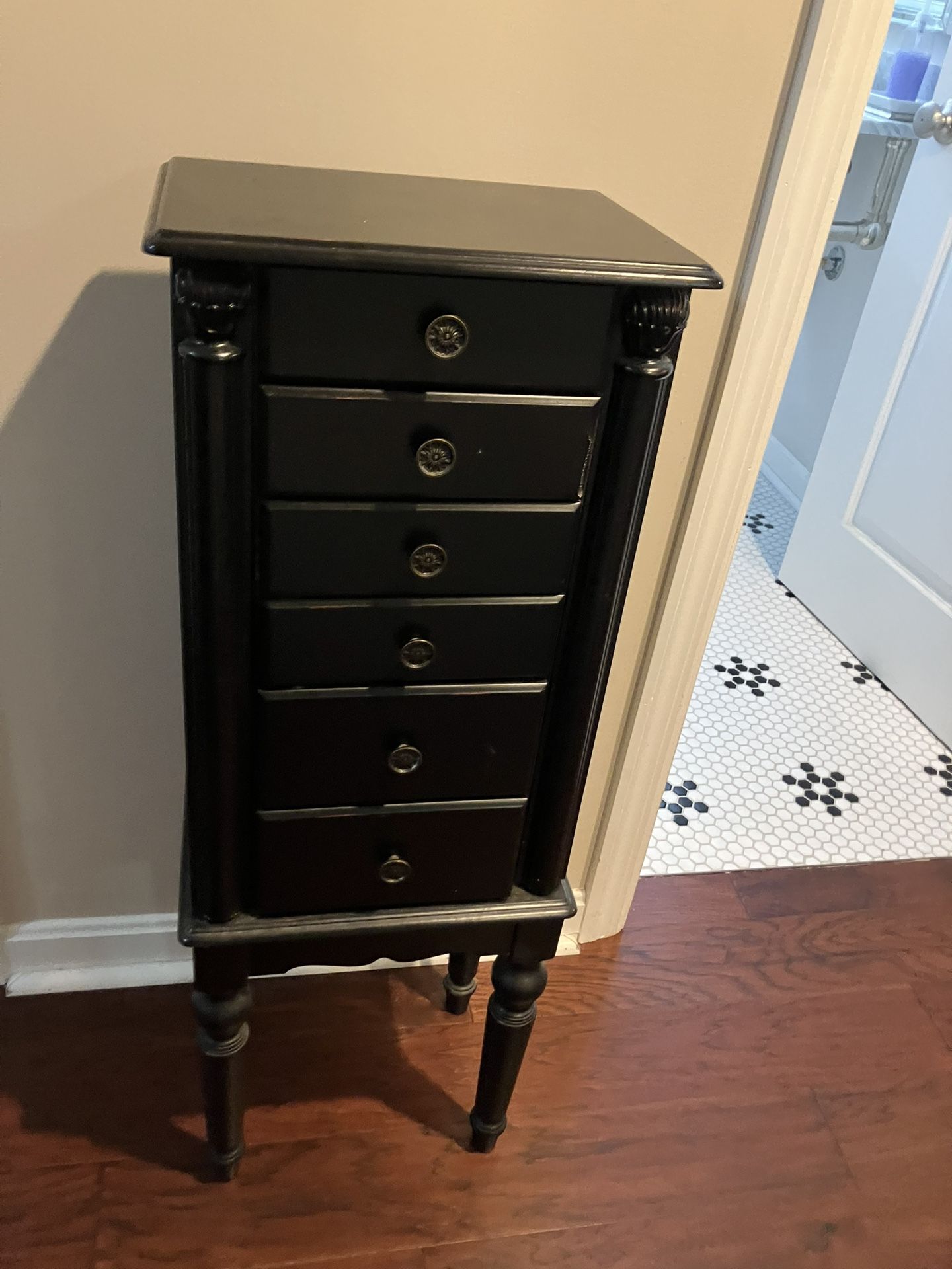 Really Cool sturdy Jewelry Armoire Or Accent Piece Very Sturdy Just Needs Paint Touch Up
