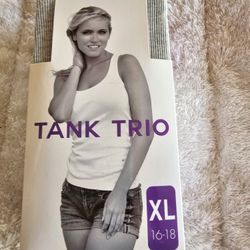 Gray,Hot Pink and Turquoise Ribbed Tanks Size XL 16-18