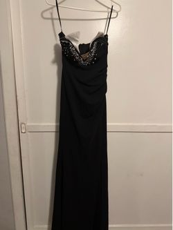 VELVET CRYSTALS strapless gown