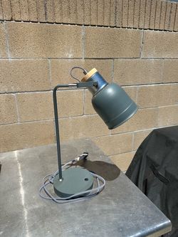 Pair of industrial style lamps with usb outlet