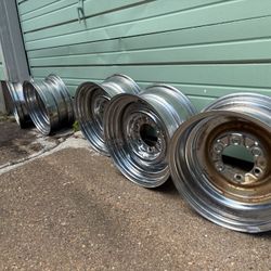 5 Chrome Rims Off A 1957 Chevy Pick-up