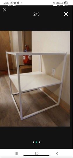 GREAT Stainless Steel Iron Sturdy Cube Shelf Storage Display Rack White