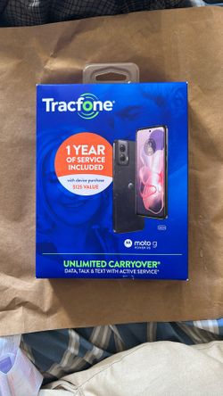 Tracfone Motorola moto g Power 2024, 5G, 128GB, Black, Includes 1 Year $125 Service Plan - Prepaid Smartphone 