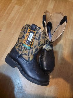 Ariat Western Cowboy Boots with Animal Print