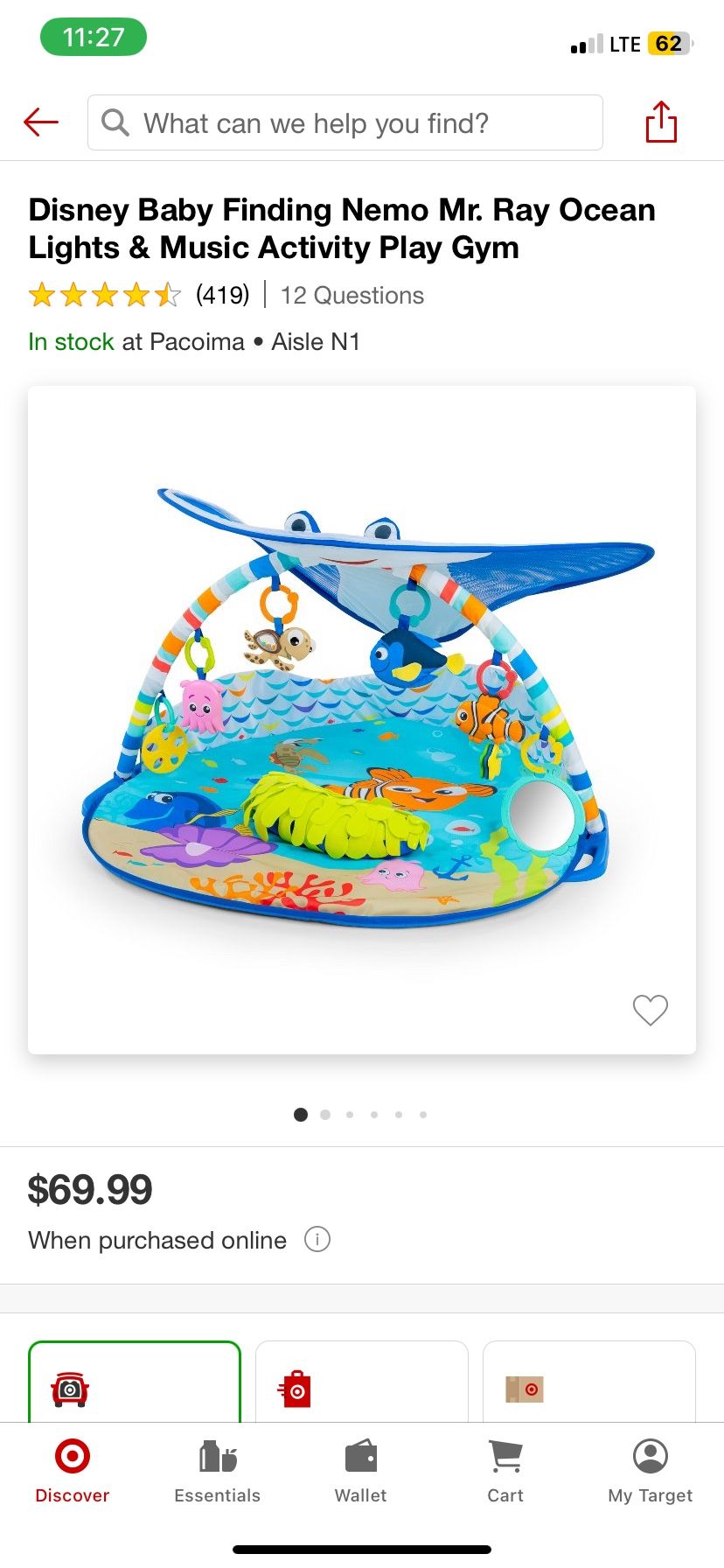 Finding Nemo Baby Gym