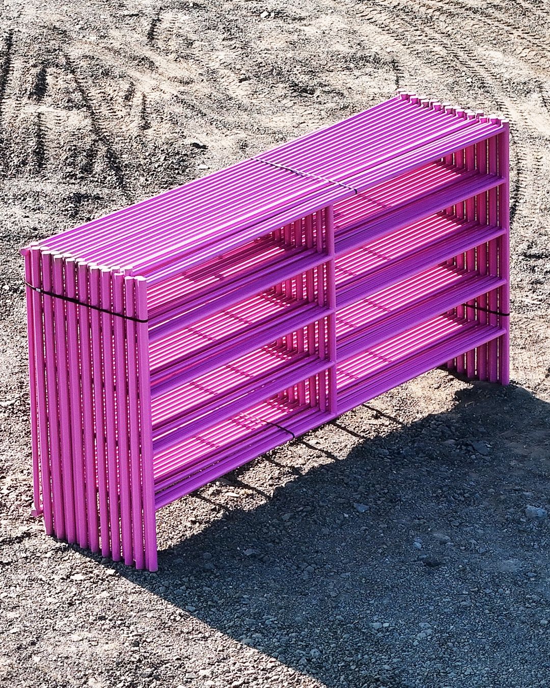 Pink 50ft Round Pen 5-Rail 