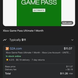 Game Pass Ultimate 1month Codes 