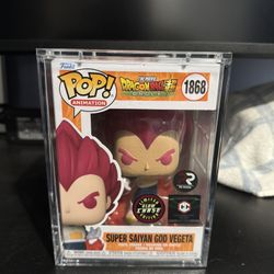 Funko Pop Dragon Ball Z (super) Super Saiyan God Vegeta Pr Chalice Glow In The Dark Chase