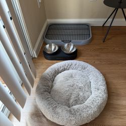 Puppy Bed, Food Bowl, Toilet Tray, Nail clipper