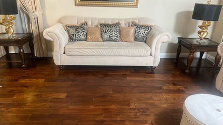 3 Piece Elegant Velvet Beige Sofa Set
