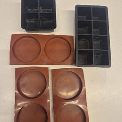 Palksky 6-Cavity Large Round Disc Silicone Mold/Home-Complete 2"x2" Large Square Ice Cube Molds-Set of 2 Silicone Trays Makes 8, Black $5