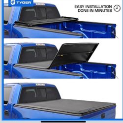 Tyger  T3 Soft 61” Tri-fold Truck Bed Tonneau Cover Compatible with 2019-2025 Chevy Silverado GMC