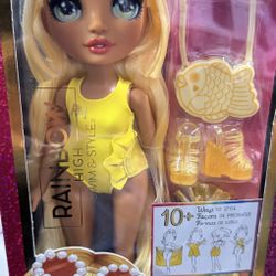 New Rainbow High Swim Style Barbie Doll Yellow 