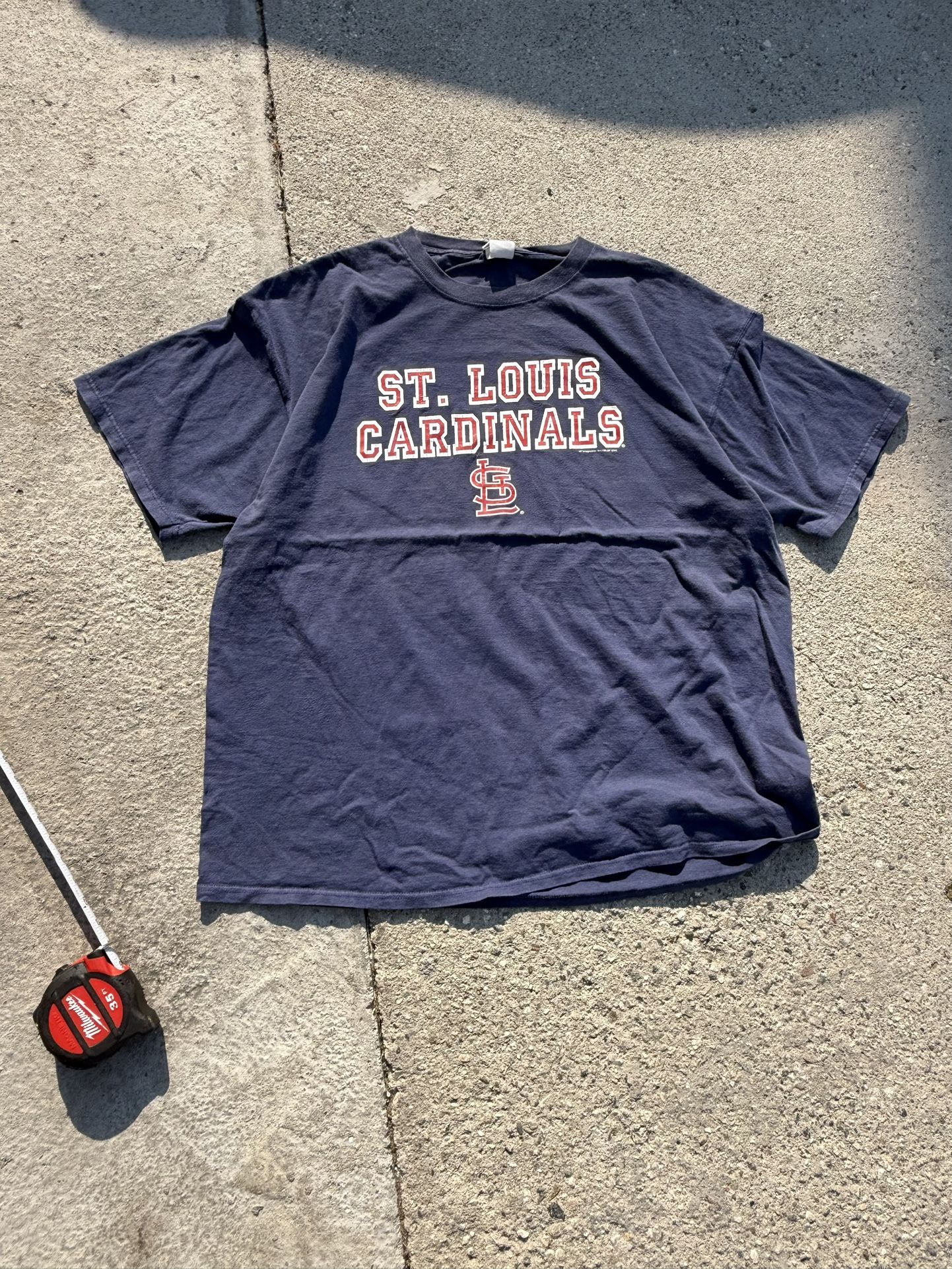 Navy vintage St Louis Cardinals tee baseball size XXL/XXXL see measurements 