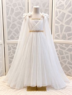 Costume White Princess Dress – Girls Size 130 (7–8 Years)