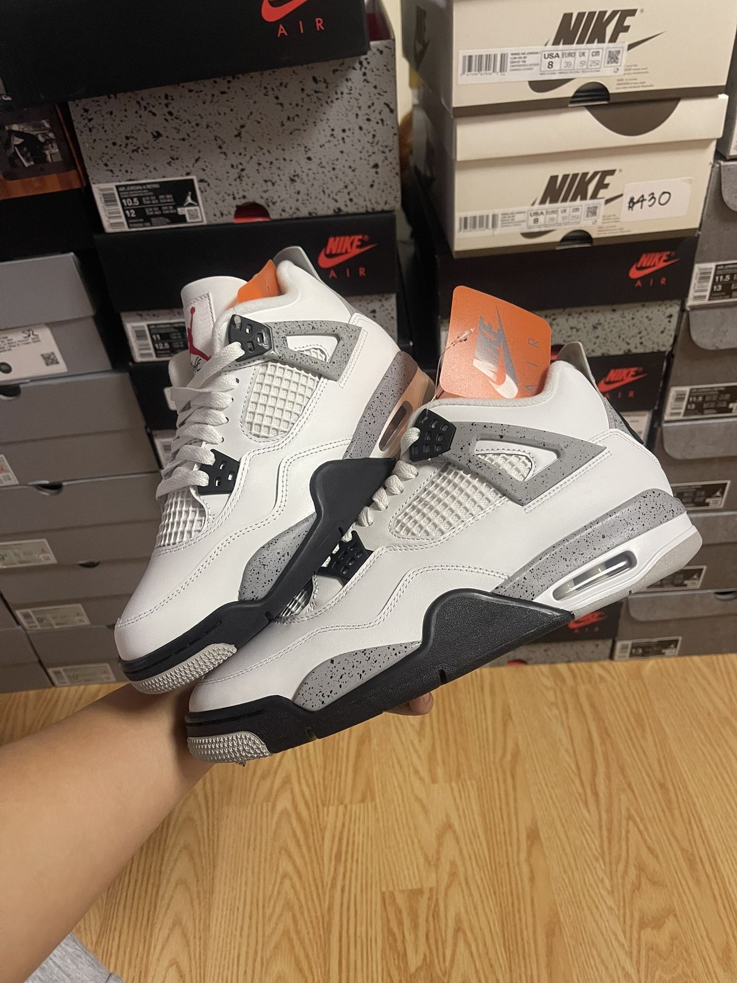 Jordan 4 White Cement 2025 (100% Authentic guarantee)