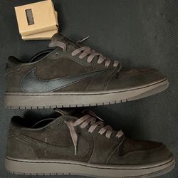Size 13 Jordan 1 Low Travis Scott Velvet Brown