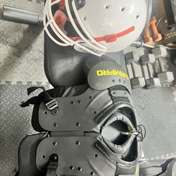 Football Helmet and pad
