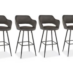🪑 4-Pc Margarite 30″ Bar Stool Set — $340 🤎