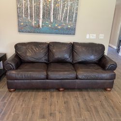 *Free Delivery* Ashley Furniture 3 Seater Leather Couch Sofa