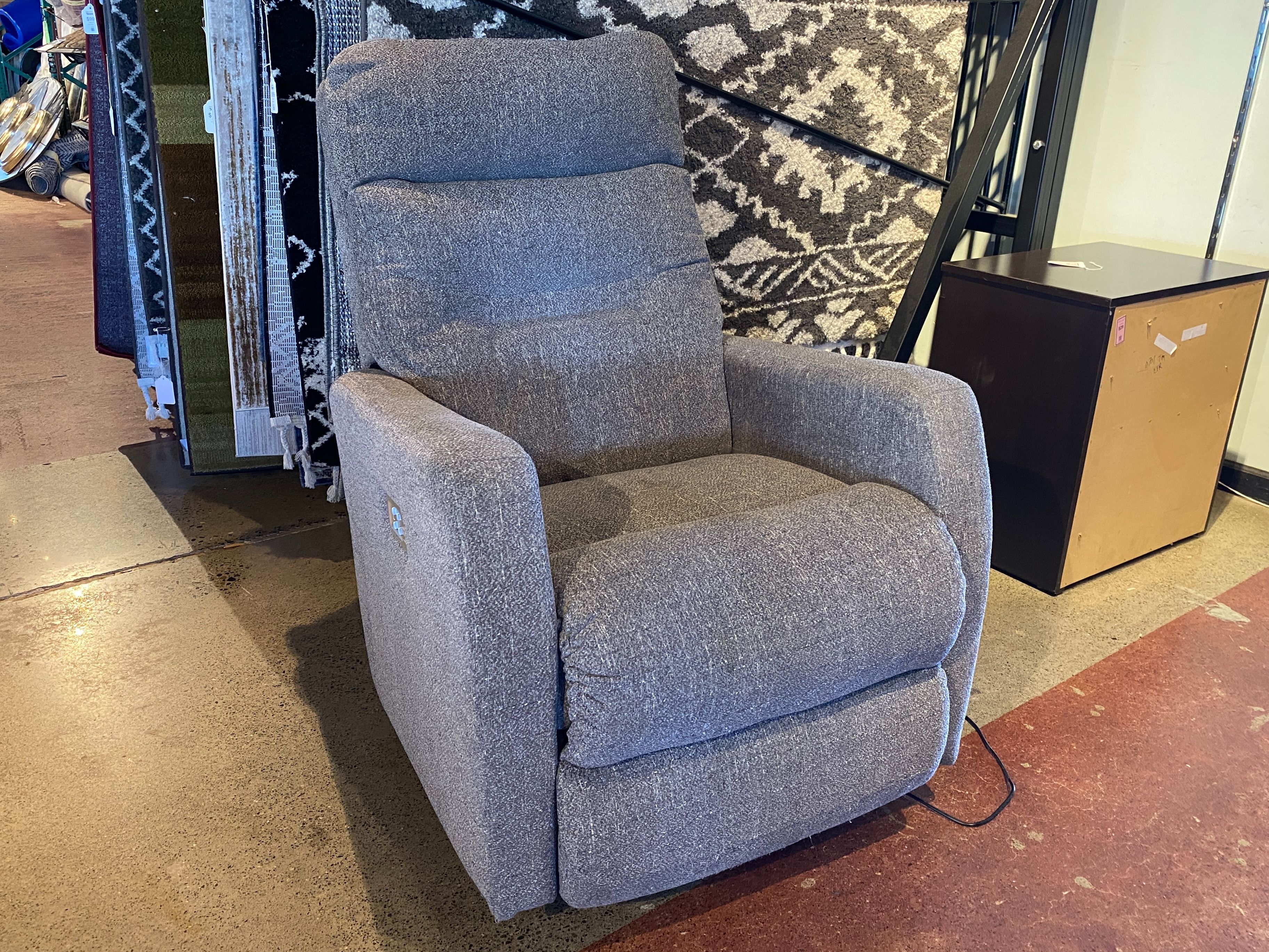 LA-Z-BOY Chic Grey Power Recliner Armchair