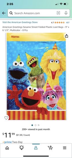 Sesame Street Party Bags 8count