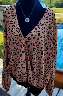 Rue21 Leopard Print V-Neck Bodysuit
