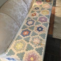 Antique Hand Made Quilted Runner 