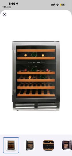 Dual Zone Wine Cooler with Glass Door