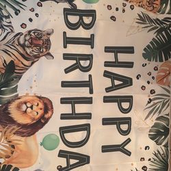 Wild one/safari Birthday Decorations 
