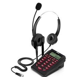 Upgraded Call Center Phone, AGPtEK with Binaural Headset & Dialpad $20 OBO