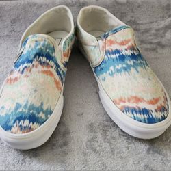 Vans Atwood Psychedelic Tie-Dye Slip-On Size:11 Color: Multicolor 