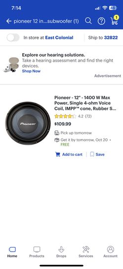 12” Pioneer Subwoofer