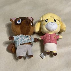 Animal Crossing Isabelle And Tom Nook Plushies