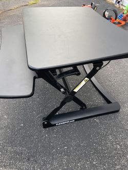 FlexiSpot Height-Adjustable Standing Riser W/ Keyboard Tray!