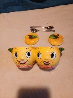 Vintage apple sugar kischy set