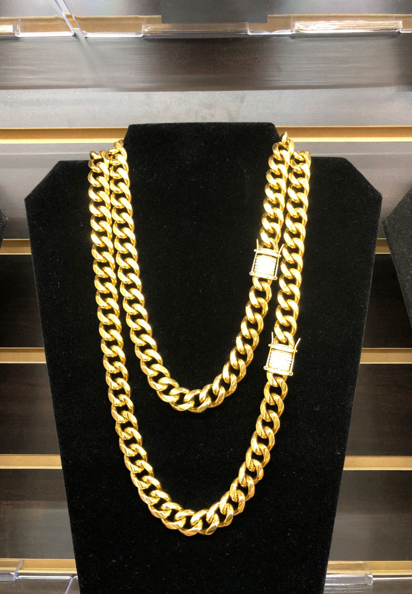 Stainless steel gold plated chains