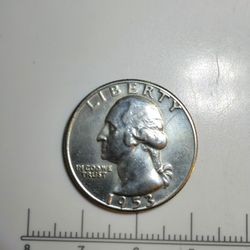 Silver 1953 Washington quarter 