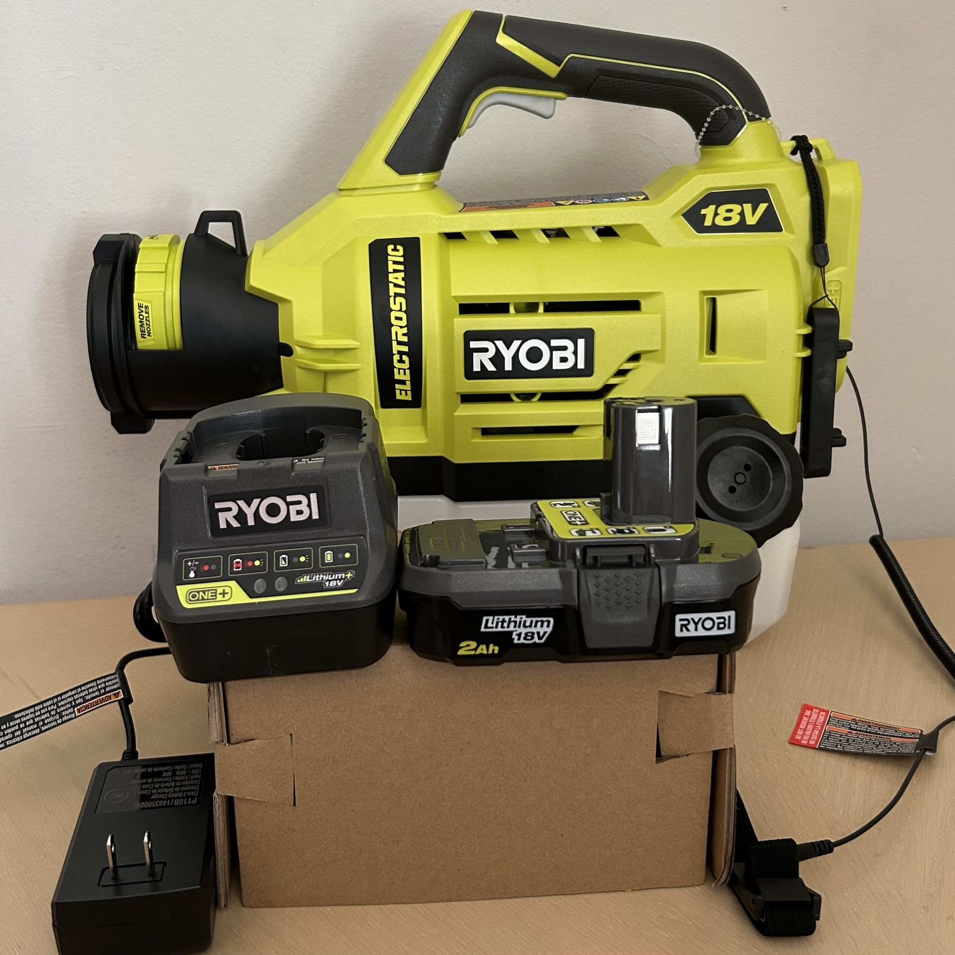 RYOBI ONE+ 18V 1/2 Gallon Electrostatic Sprayer Kit – NEW 