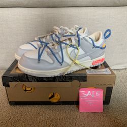 Nike off white dunk lot 5 size 11 