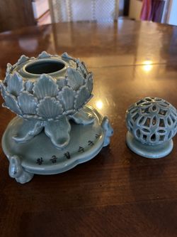 Vintage Goryeo Celadon Korean Incense Burner Replica
