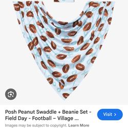 Posh Peanut Newborn Baby Boy Swaddle And Hat Set And 2 Pairs Of Shoes