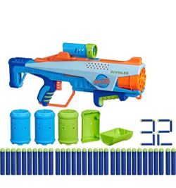 Nerf Elite Junior Rookie Pack, Easy Play Blaster, 32 Nerf Elite Darts, 4 Targets